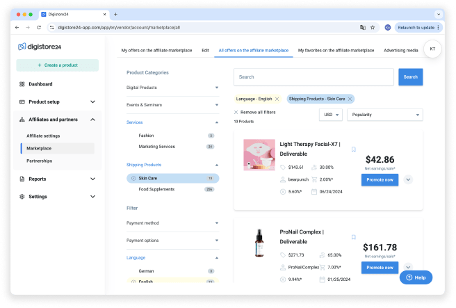 Dashboard screenshot